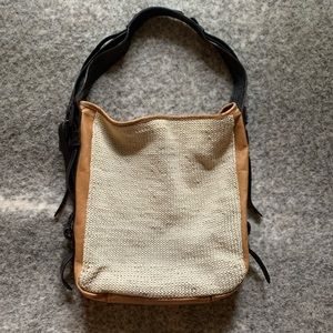 Leather tote bag